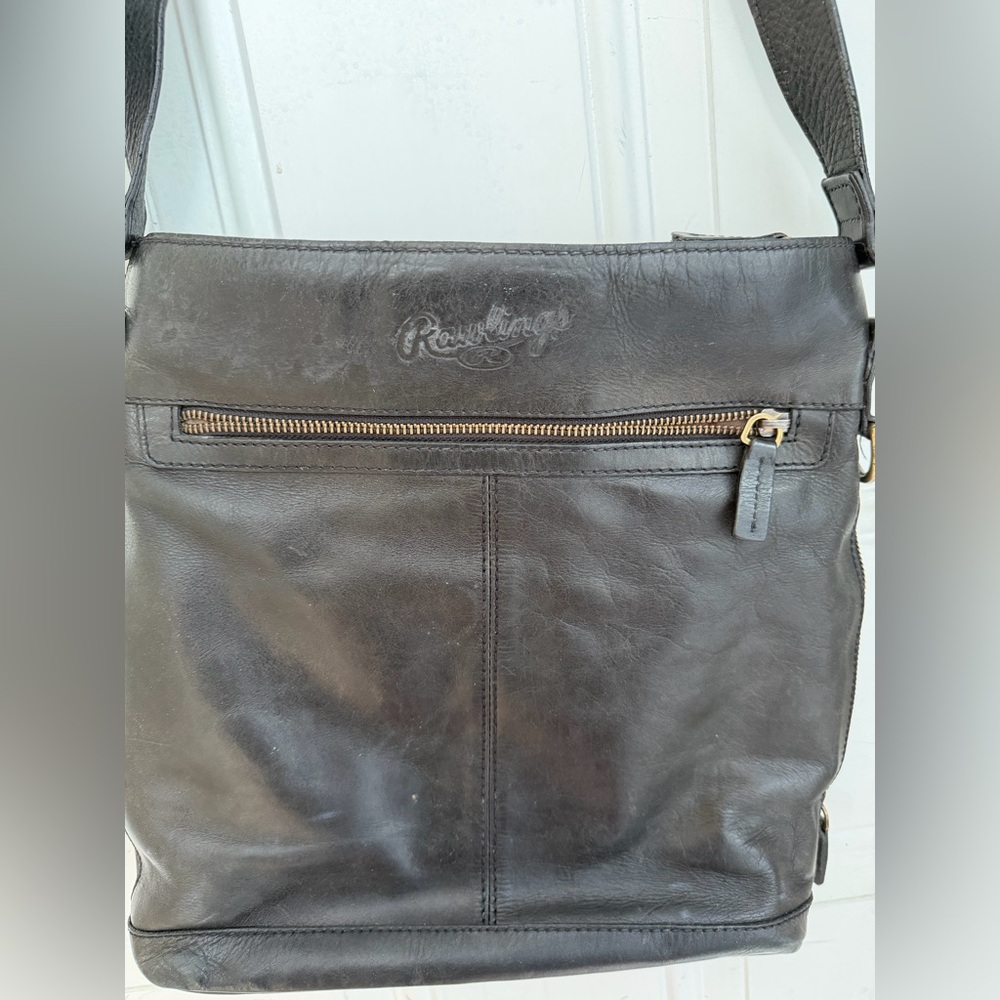 Rawlings Black Leather Crossbody  Bag - Picture 2 of 7